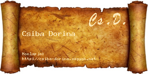 Csiba Dorina névjegykártya