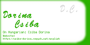 dorina csiba business card